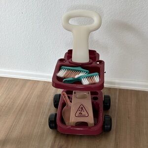Kids Cleaning Set- Cart with Brushes